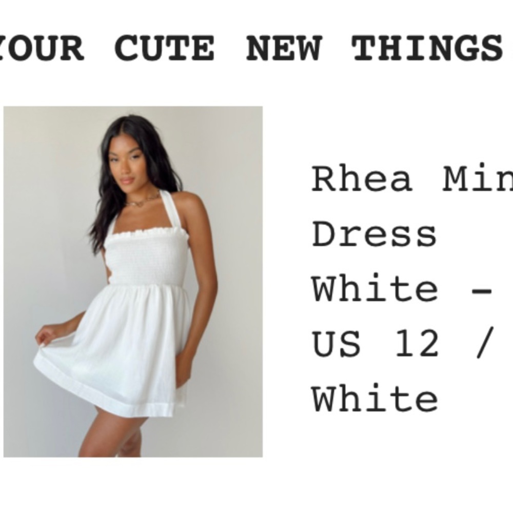 Princess Polly Rhea Mini Dress White